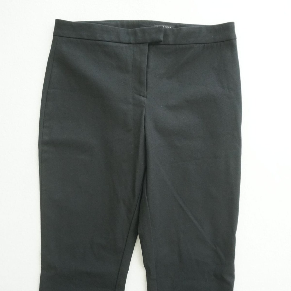 Rag & Bone Womens Black Skinny Leg Zip Ankle Cuff Pants Trousers Size 10 - Picture 2 of 12